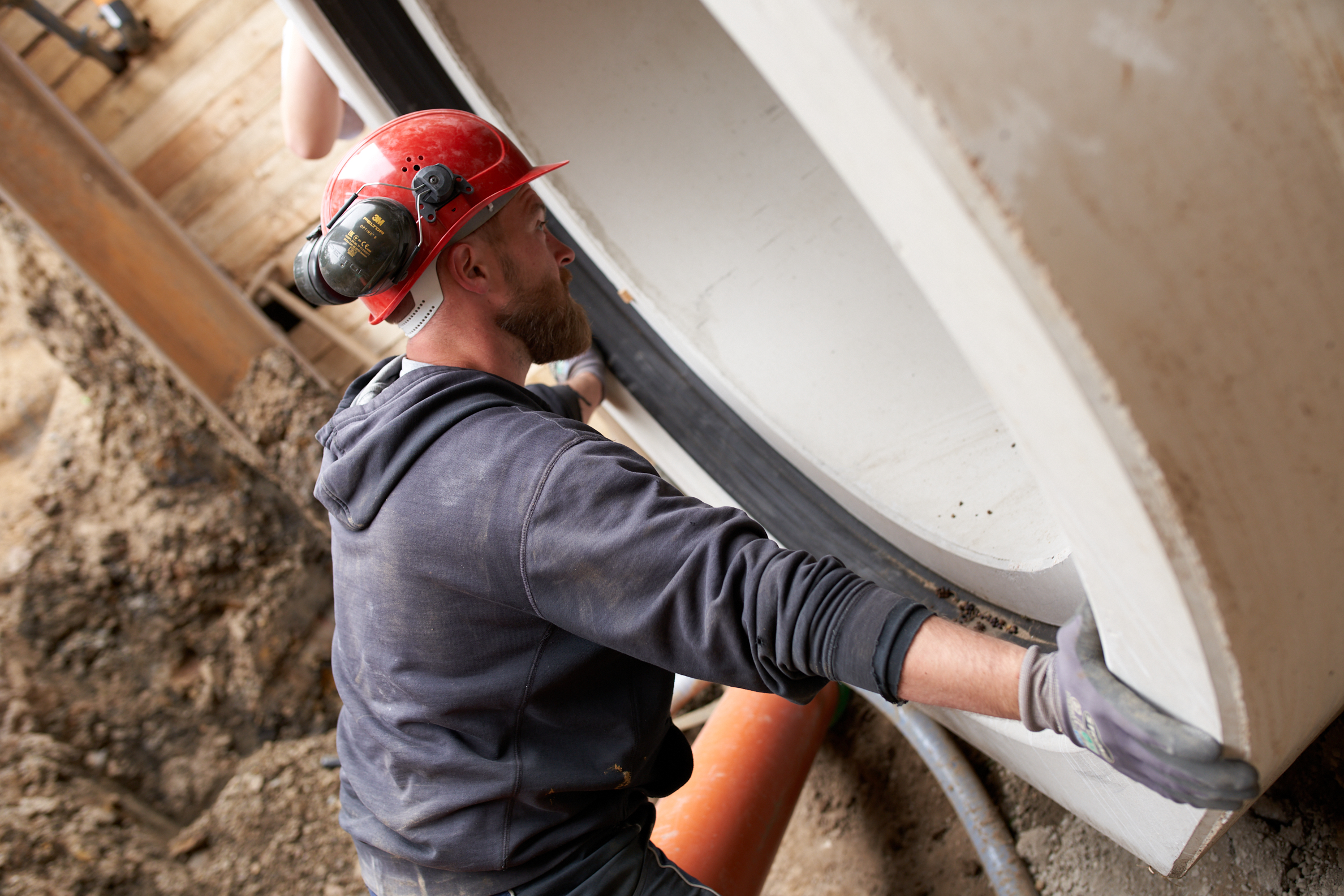 Social Media Bild auf einer Baustelle