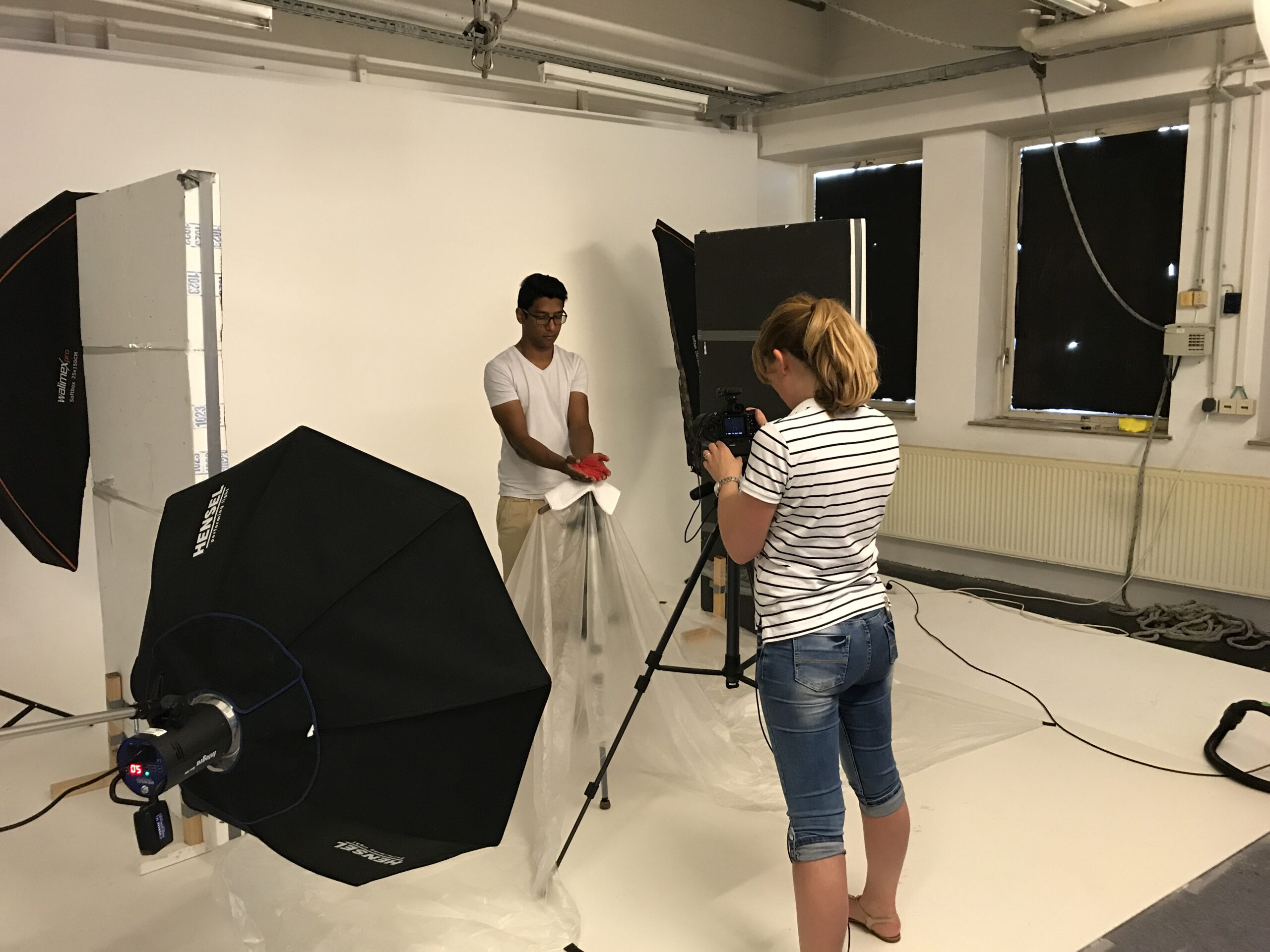 Studiofotografie mit Model