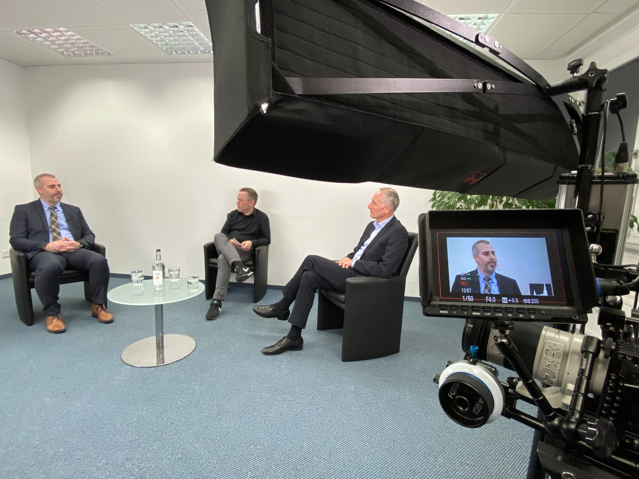 Interviewaufnahme für Recruitingfilm im Unternehmen